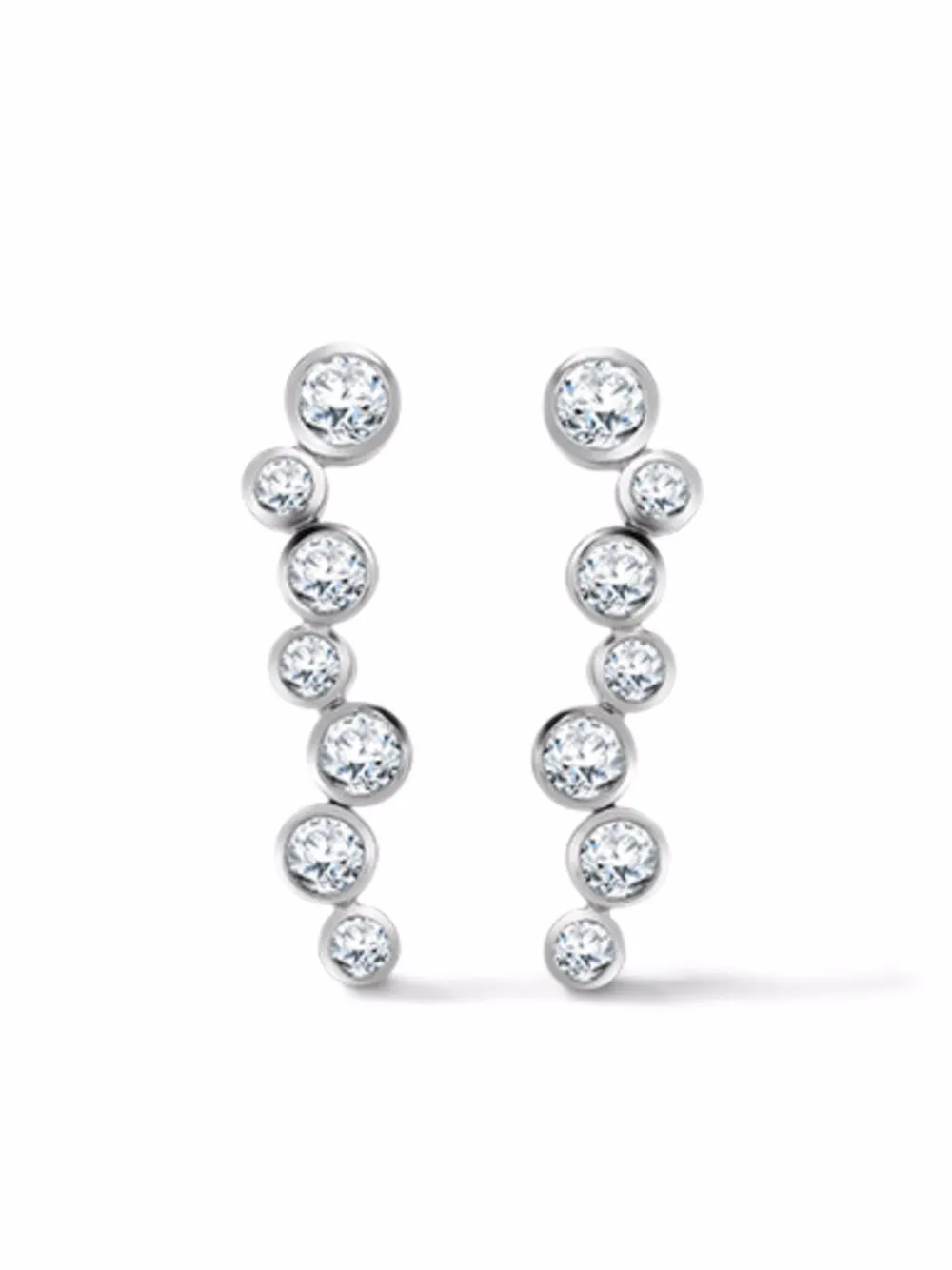 

Pragnell aretes Bubbles en oro blanco de 18kt con diamantes - Plateado