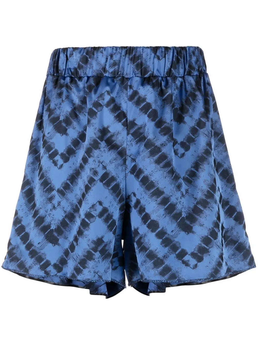 

Oséree shorts chevron de tiro alto - Azul