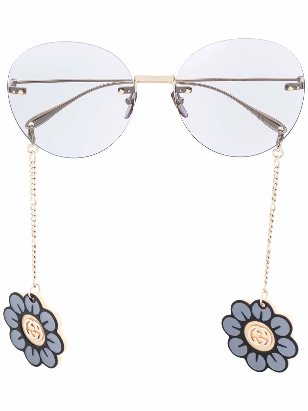 

Gucci Eyewear lentes de sol con armazón redonda - Dorado