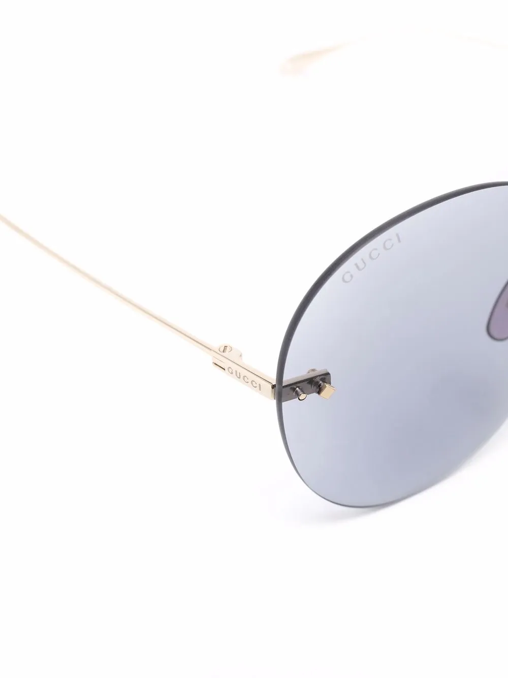 Gucci Eyewear Floral-pendant round-frame sunglasses