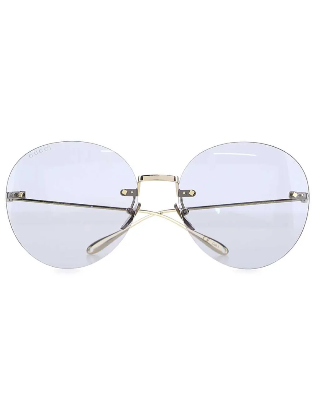 Gucci Eyewear lentes de sol con armazon redonda mujer Metal Talla unica Dorado