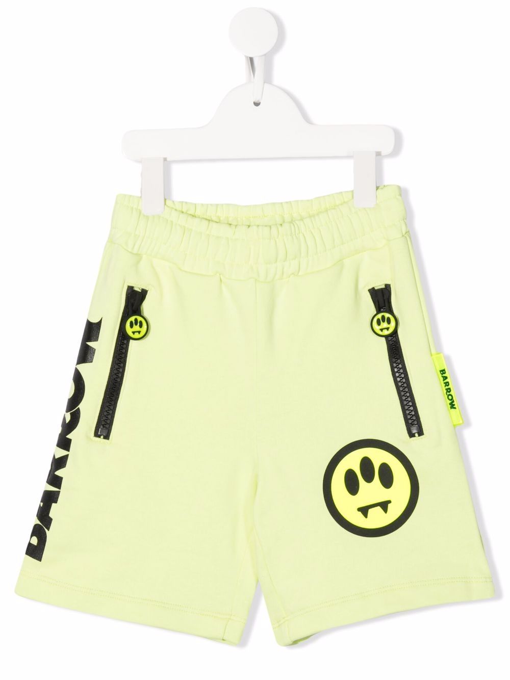 Barrow kids cotton logo-print shorts - Yellow