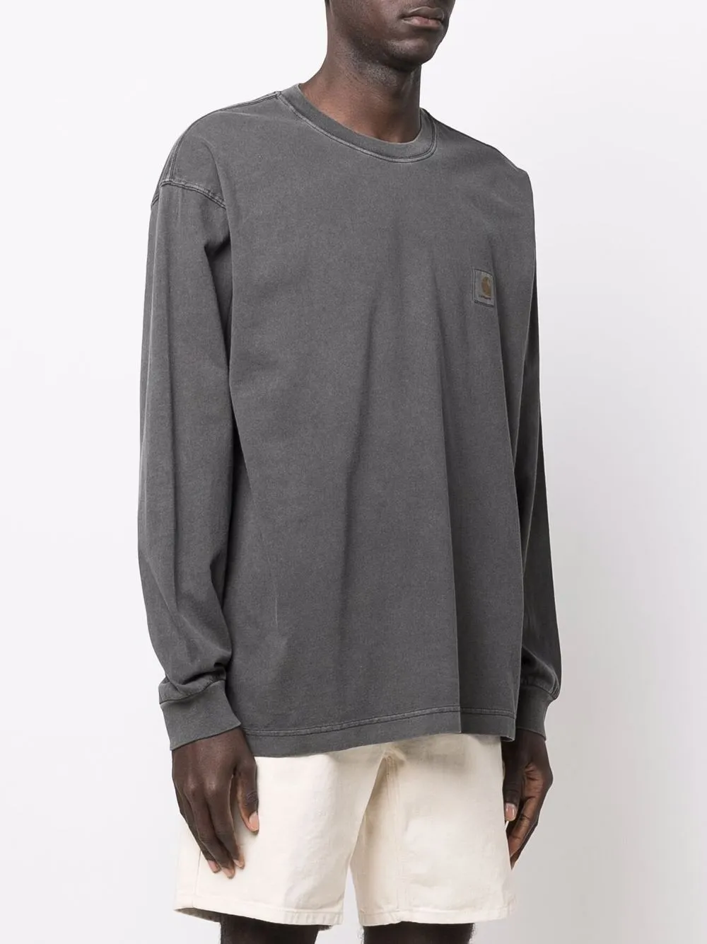  Carhartt Wip Langarmshirt Mit Rundhalsausschnitt   Grau 
