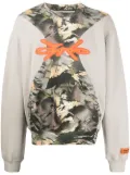Heron Preston camouflage-panel cotton sweatshirt - Green