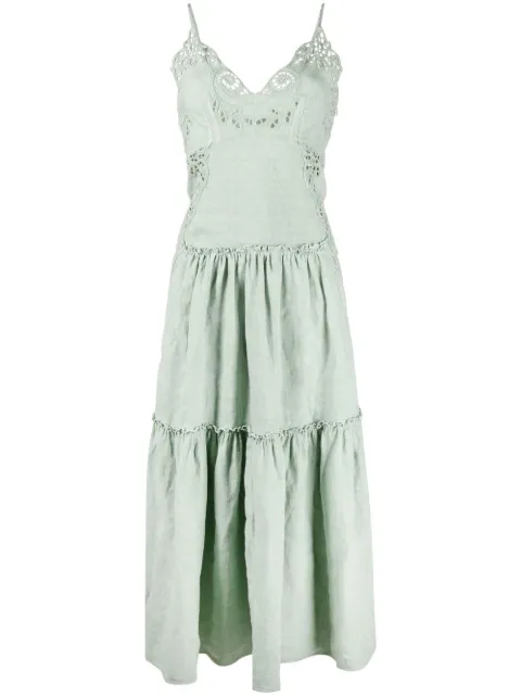 Alberta Ferretti vestido midi a capas