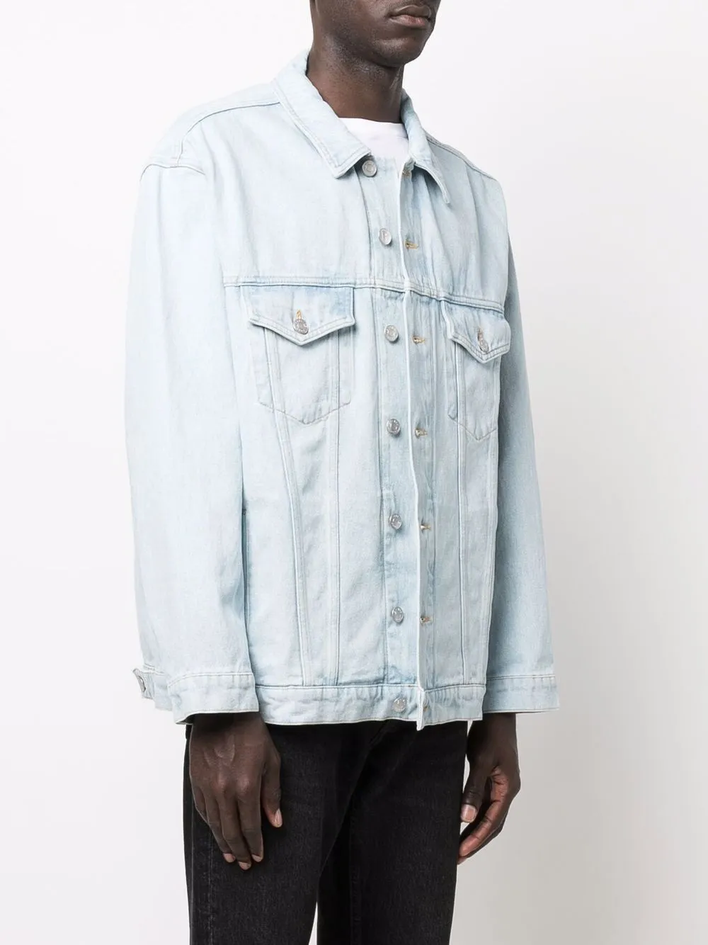 Martine Rose logo-print Denim Jacket - Farfetch