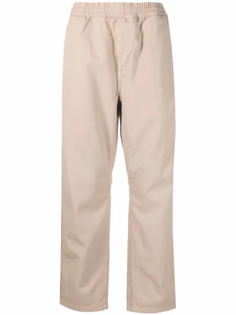 rear logo-patch trousers