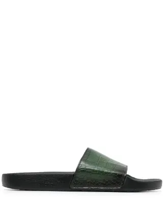 Magnanni crocodile-effect Leather Slides - Farfetch