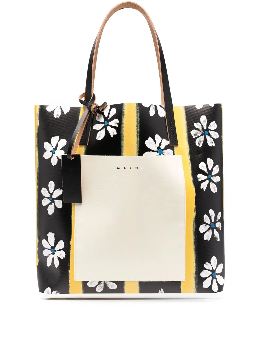 

Marni tote con estampado floral - Negro