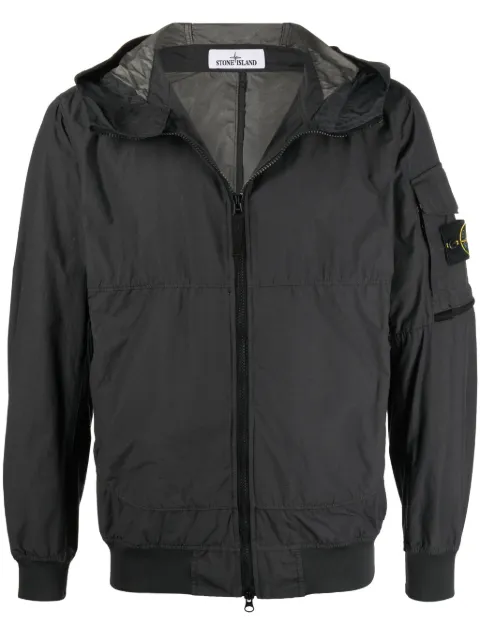 Stone Island Compass-patch hooded jacket