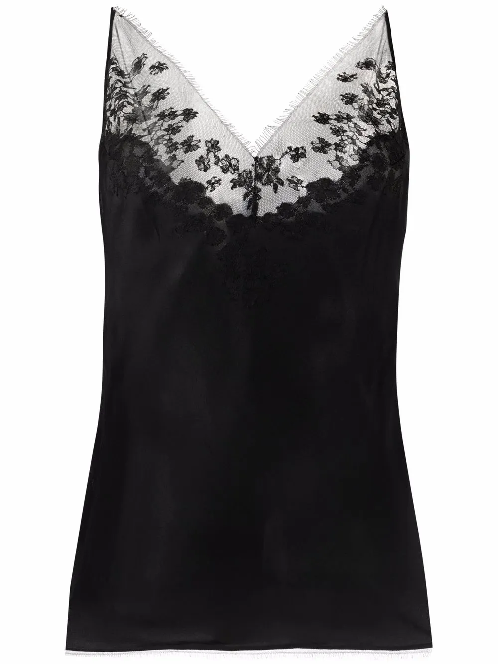 

Carine Gilson top con detalle floral - Negro