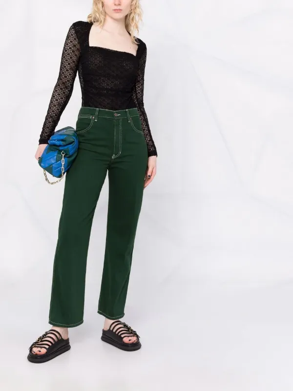 GANNI floral-lace Bodysuit - Farfetch