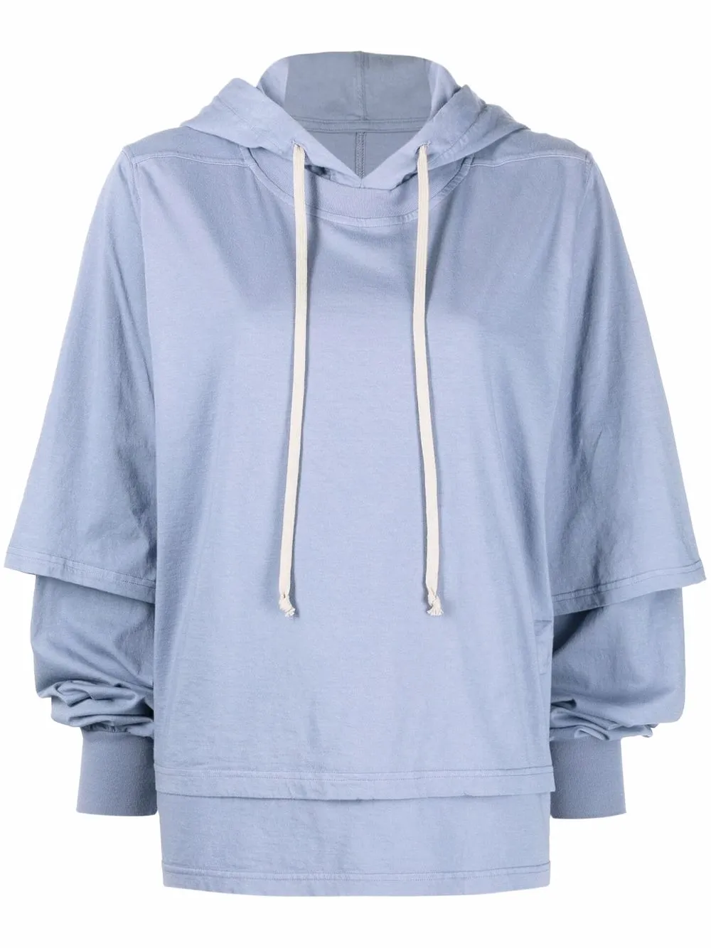 

Rick Owens DRKSHDW hoodie con capa estilo playera - Azul