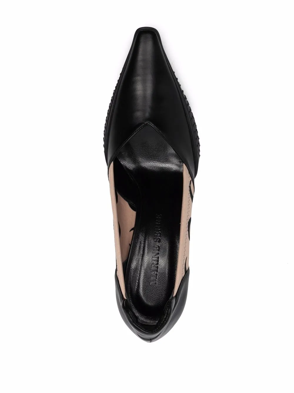Marine Serre crescent moon-print 75mm pumps Neutrals