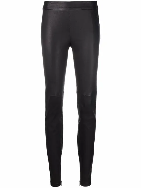 Givenchy polished-finish zip-detail trousers