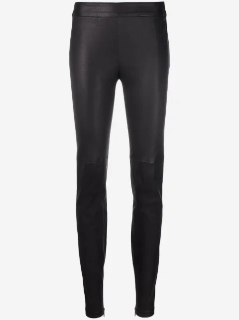 Givenchy polished-finish zip-detail trousers