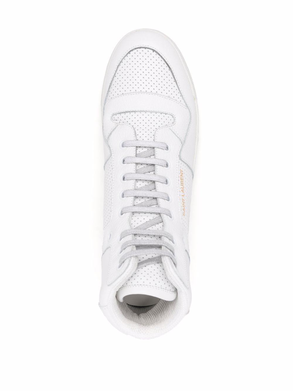 Saint Laurent perforated-panel high-top sneakers White