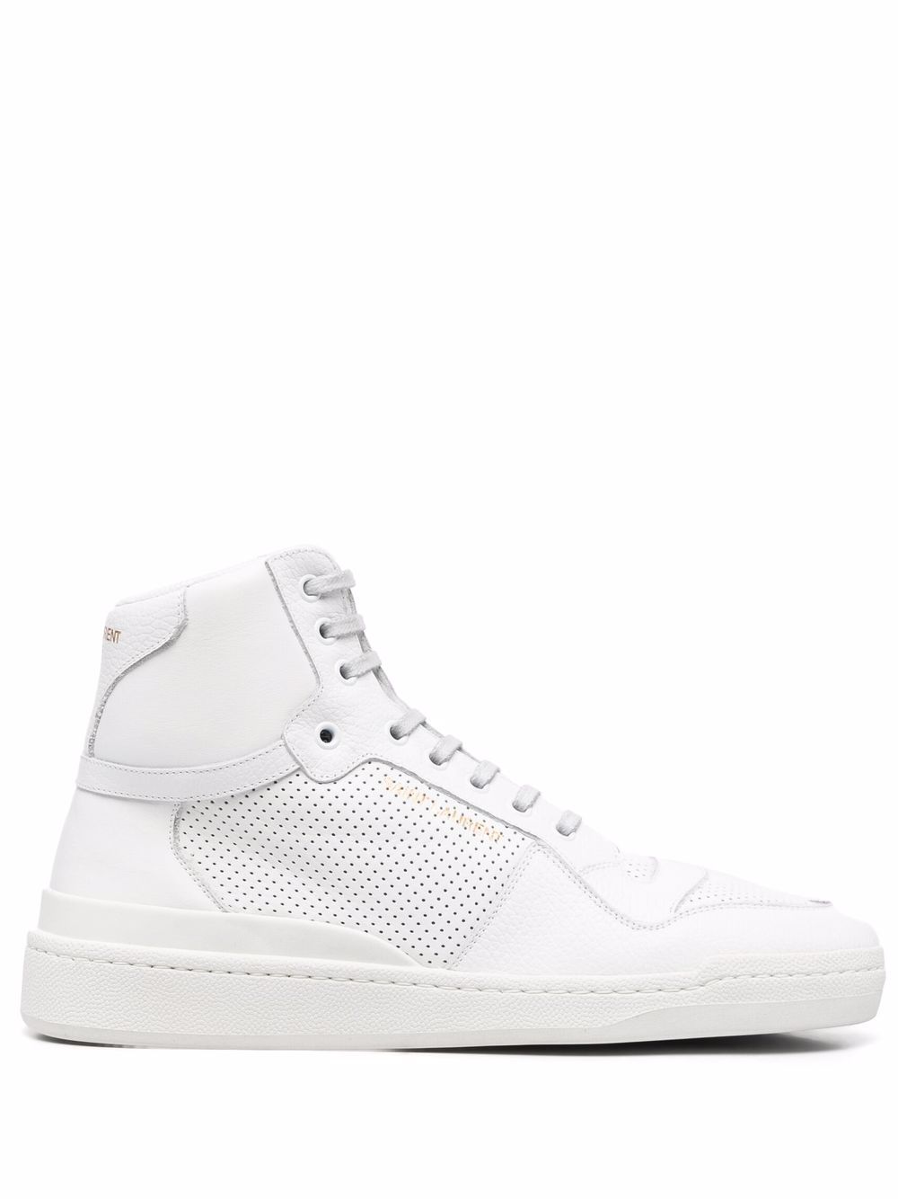 Saint Laurent perforated-panel high-top sneakers White