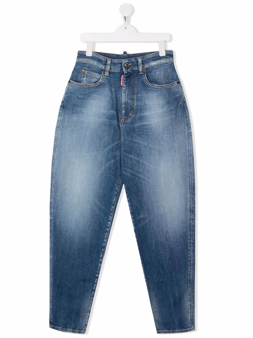 

Dsquared2 Kids jeans ajustados de tiro medio - Azul