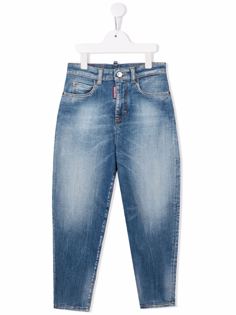 DSQUARED2 KIDS mid-rise slim-cut jeans - Blue