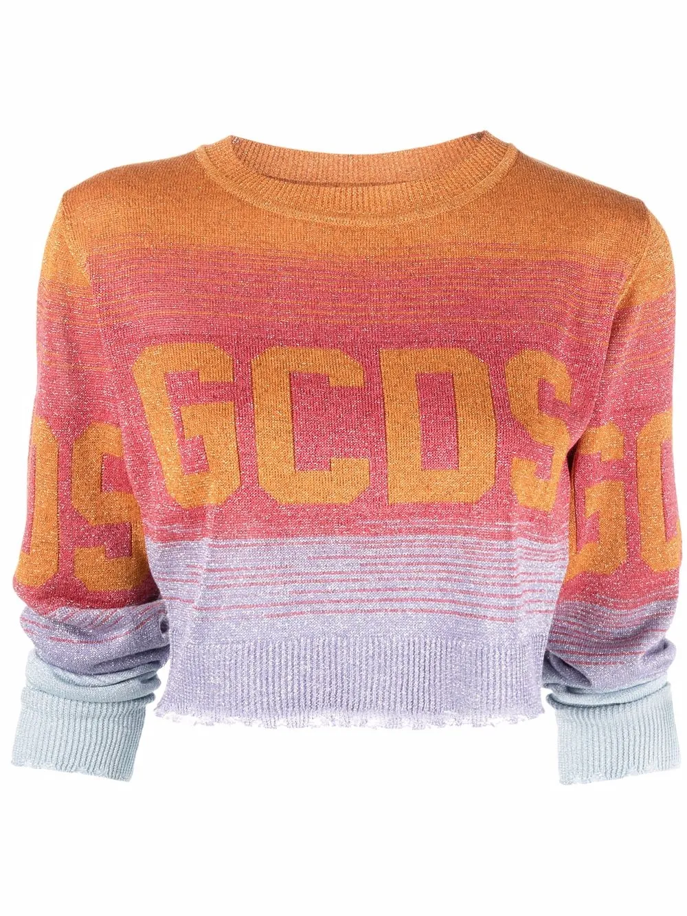 

Gcds intarsia-knit cropped jumper - Purple