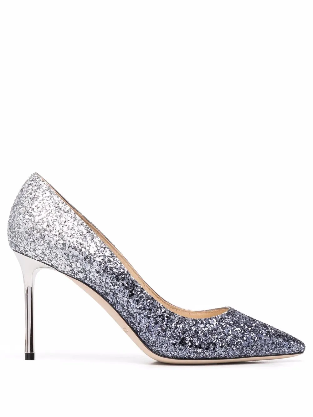 

Jimmy Choo Romy 85mm glitter pumps - Blue