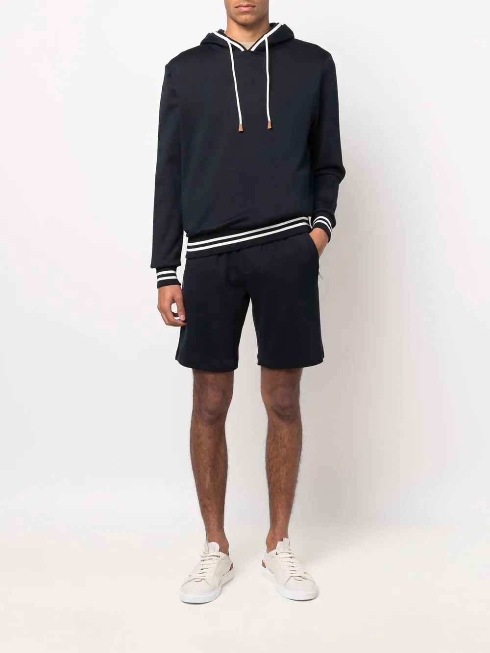 drawstring track shorts