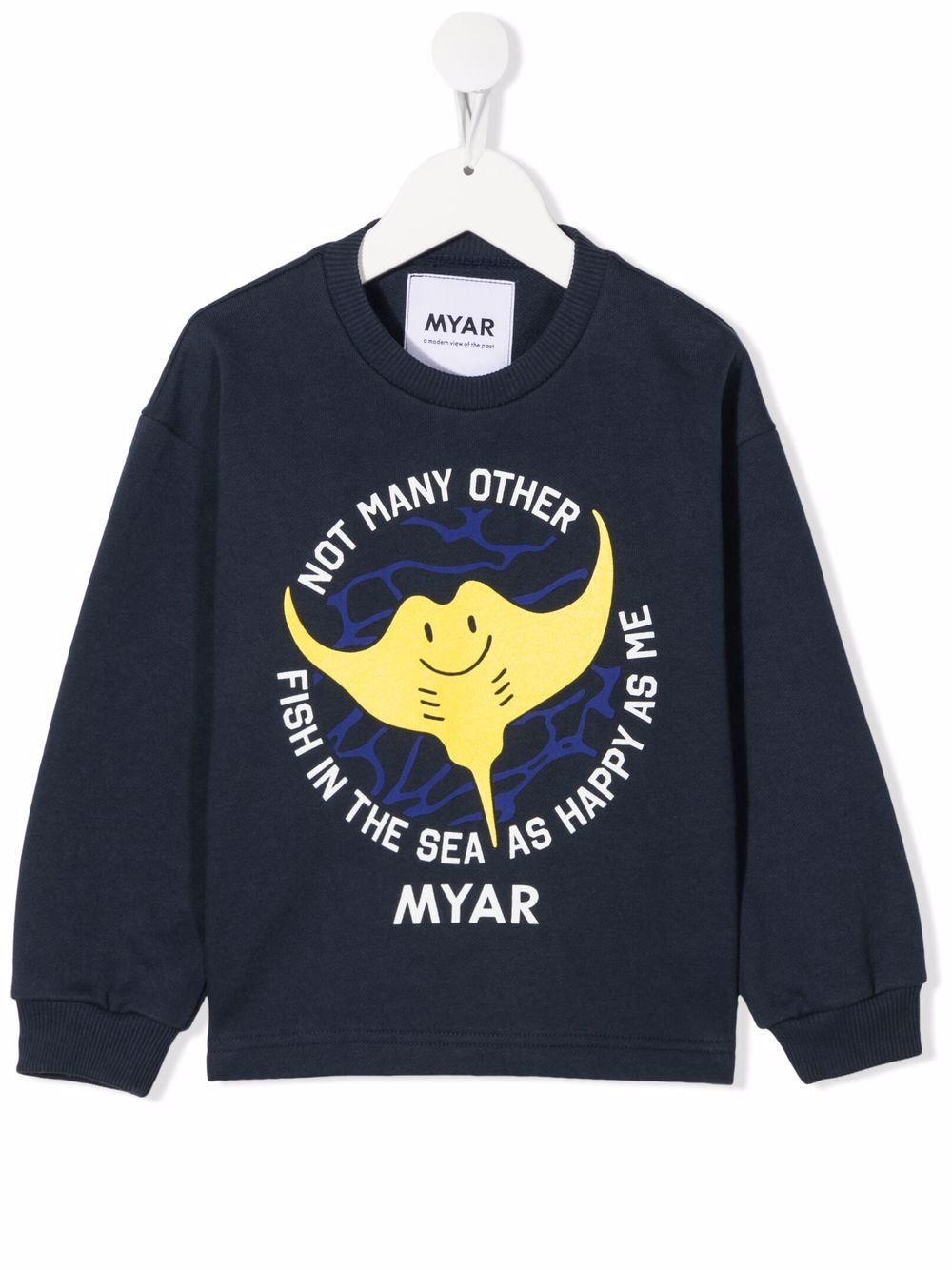 Image 1 of MYAR KIDS graphic-print crew neck sweatshirt