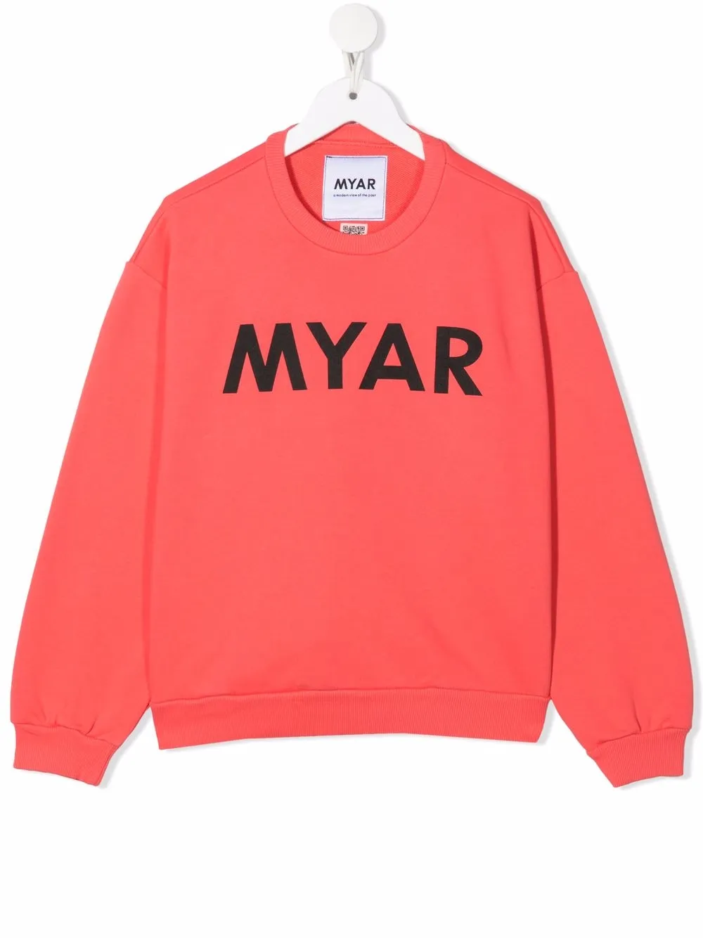 

MYAR KIDS sudadera con cuello redondo y logo estampado - Rosado