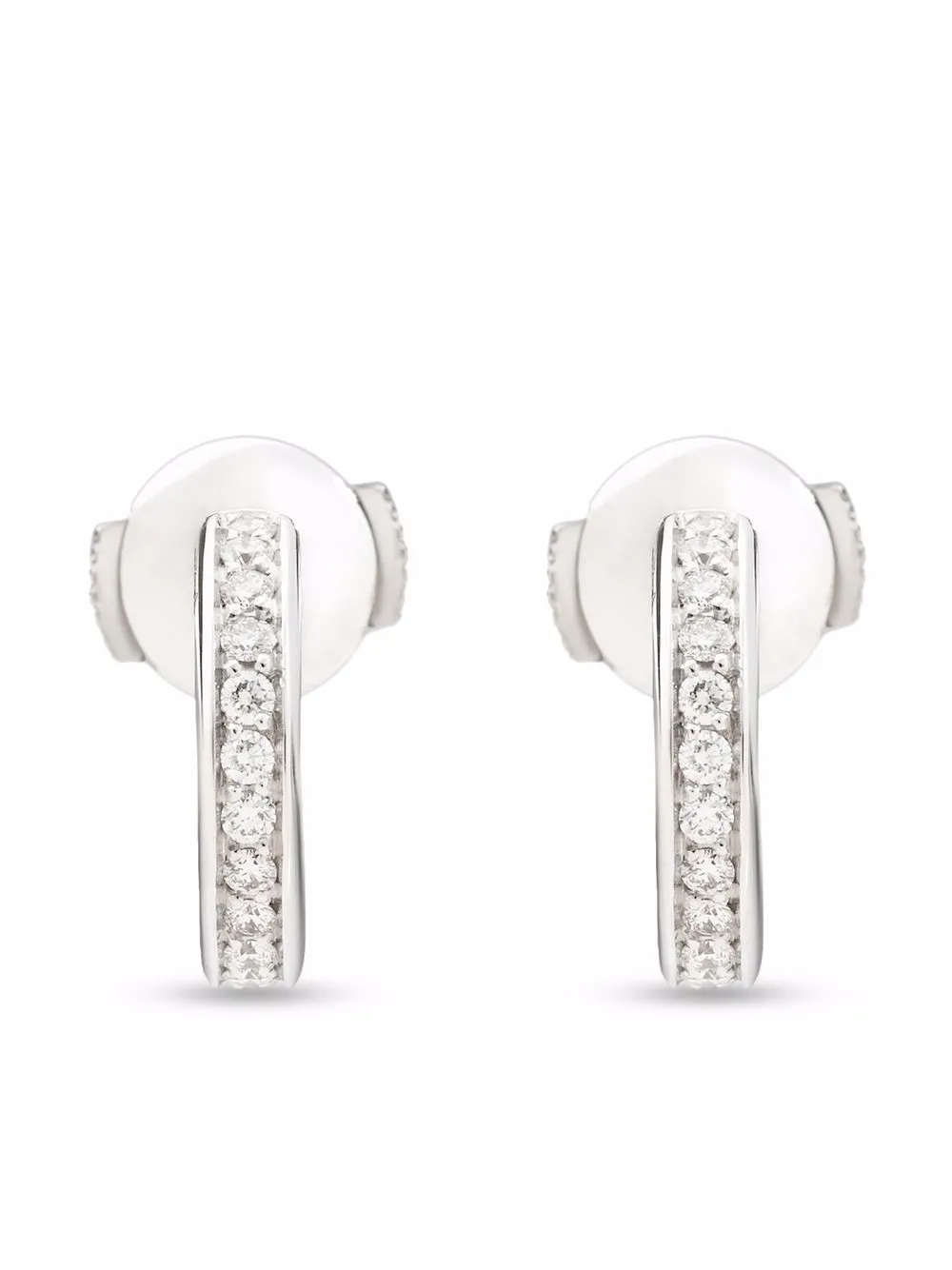 

Pomellato 18kt white gold Iconica diamond hoop earrings - Silver