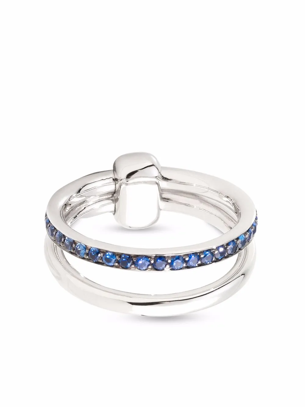 

Pomellato 18kt white gold Iconic sapphire double band ring - Silver