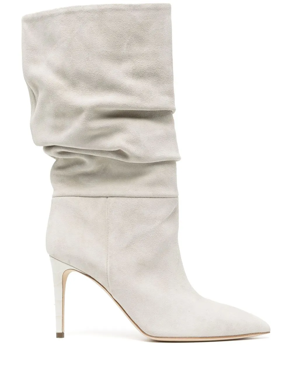 

Paris Texas 85 slouchy suede boots - White