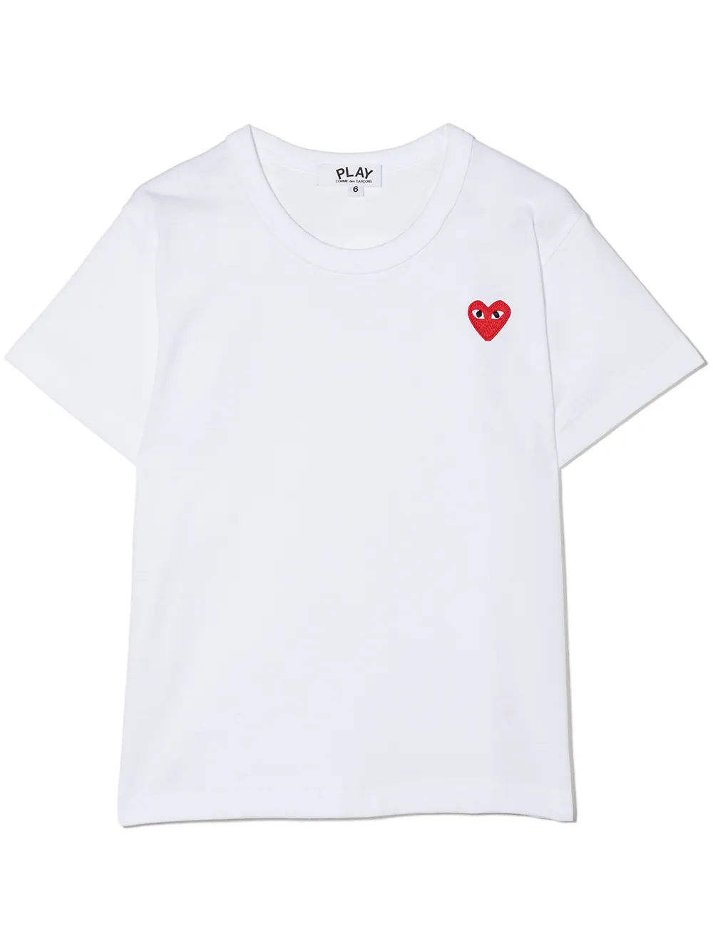 

Comme Des Garçons Play Kids embroidered logo cotton T-shirt - White