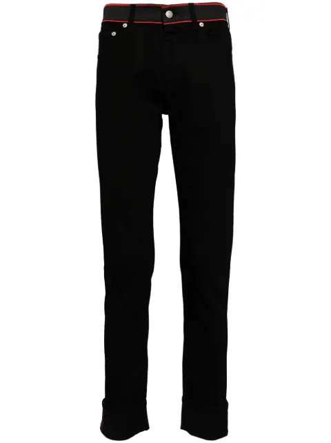 Alexander McQueen contrasting waistband slim-fit jeans Men