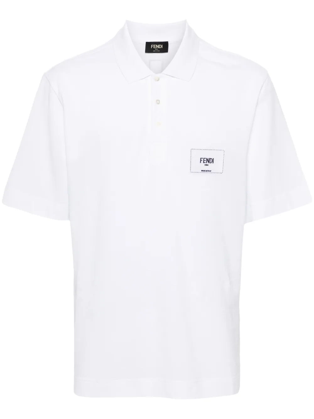 FENDI cotton polo shirt - White