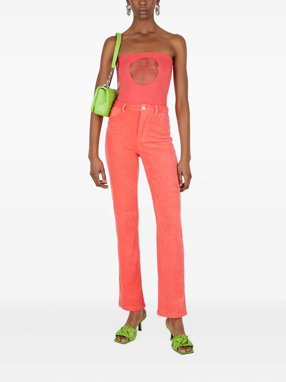 Maisie Wilen Terry Mockumentary jeans Rood