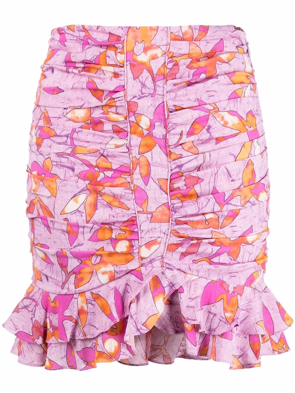 ISABEL MARANT floral-print Ruched Skirt - Farfetch