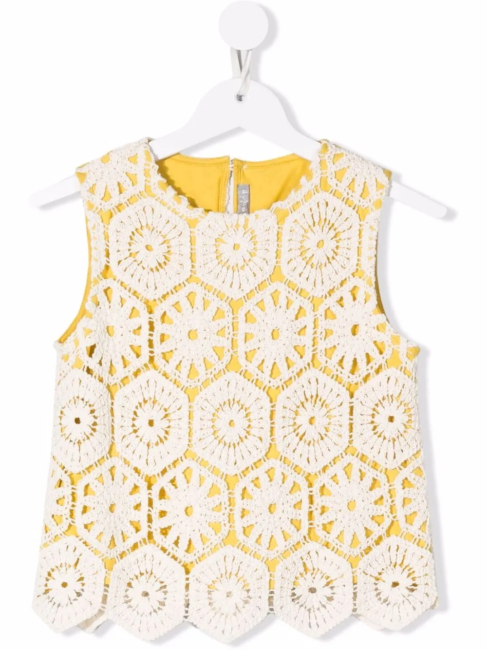 

Il Gufo top con diseño de crochet - Amarillo