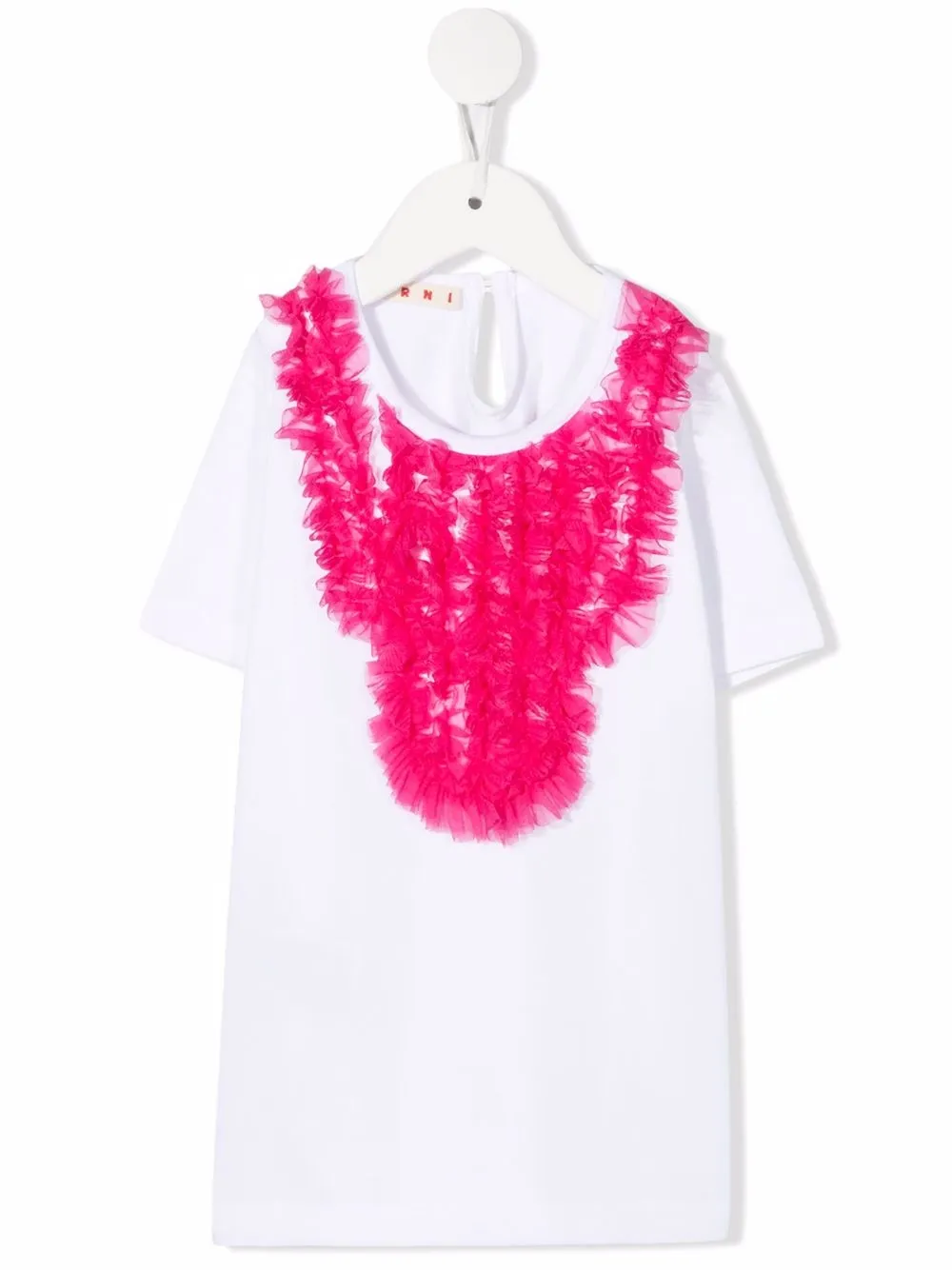 

Marni Kids ruffle-detail T-shirt - White