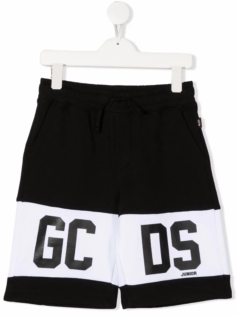 

Gcds Kids logo-stripe track shorts - Black