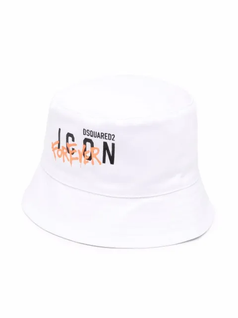 Dsquared2 Kids logo-print cotton bucket hat