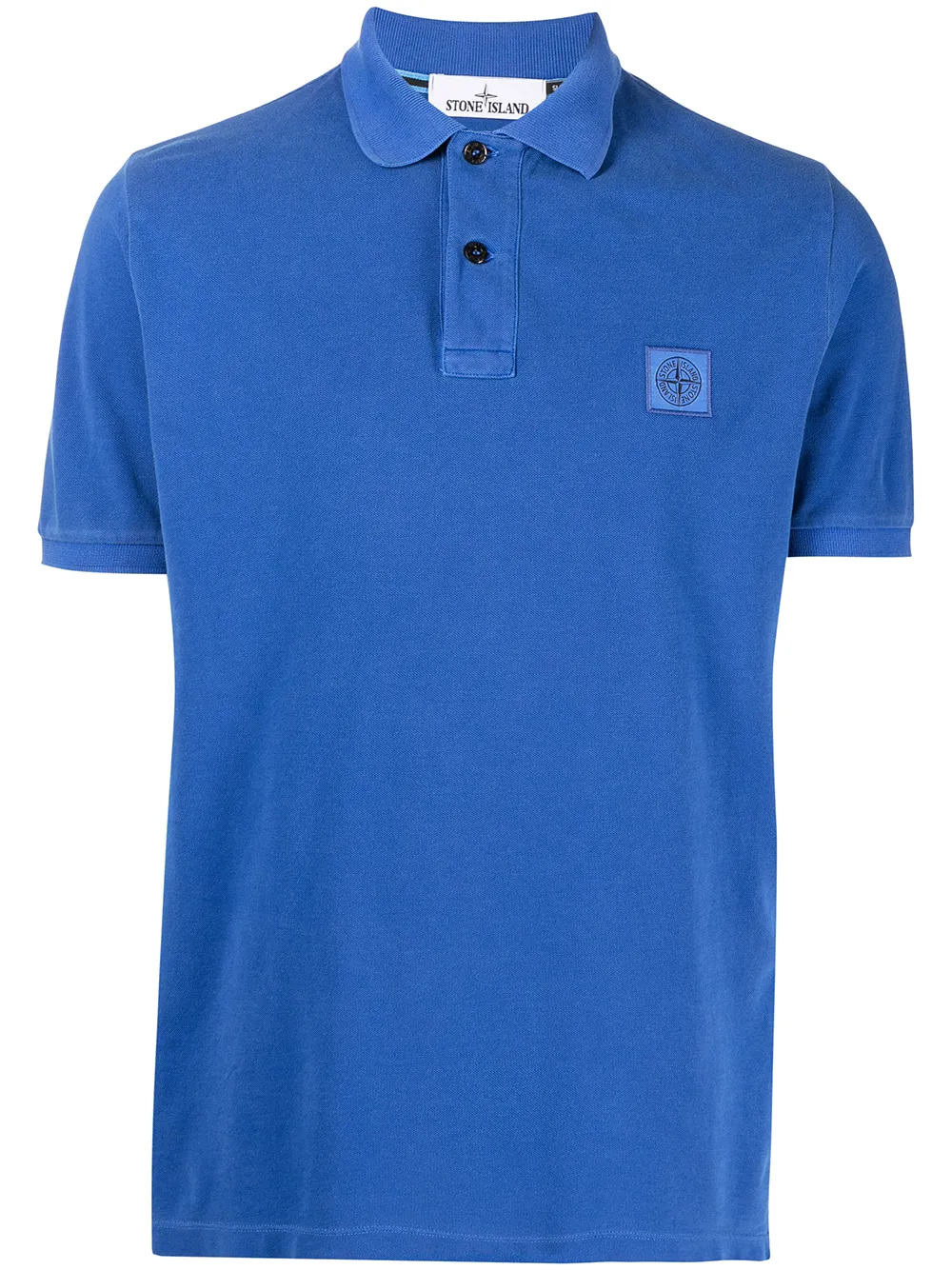 

Stone Island playera tipo polo con parche del logo - Azul