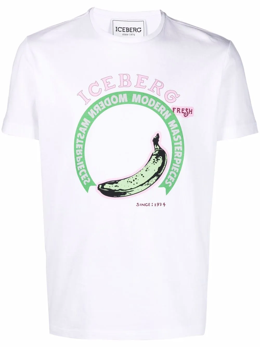 banana-print cotton T-shirt