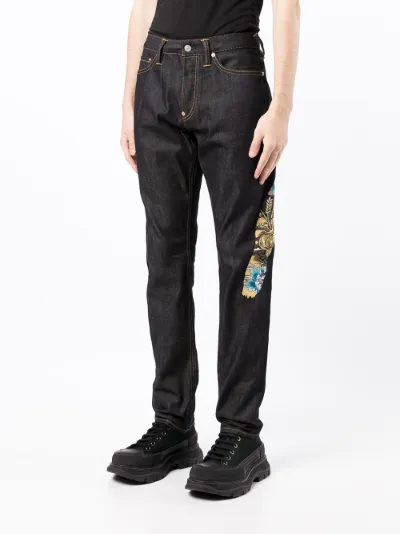 Komainu Daicock 3D-embroidered jeans 
