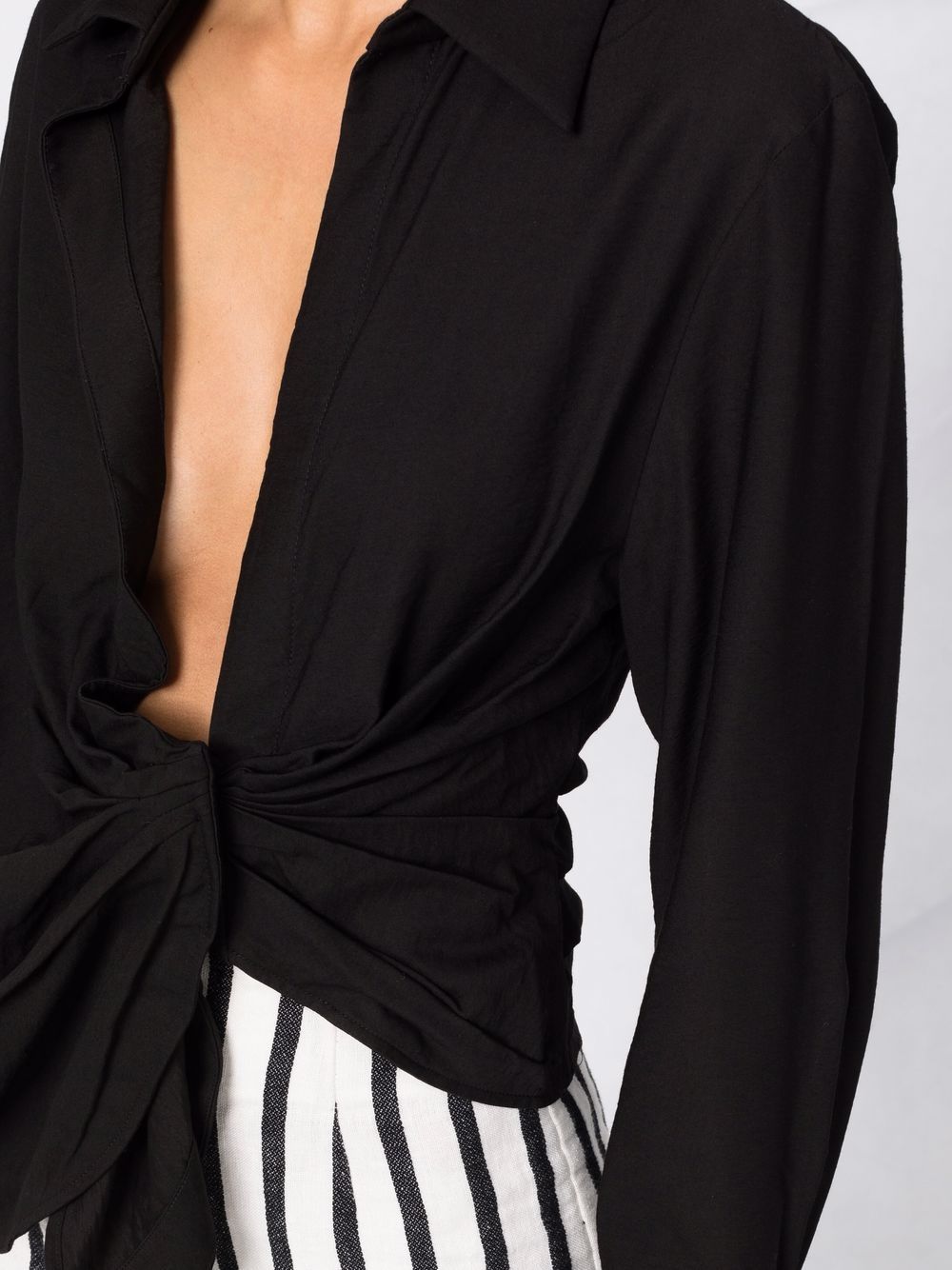 Jacquemus La Chemise Bahia draped shirt Women