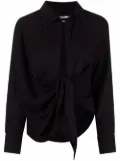 Jacquemus La Chemise Bahia draped shirt - Black