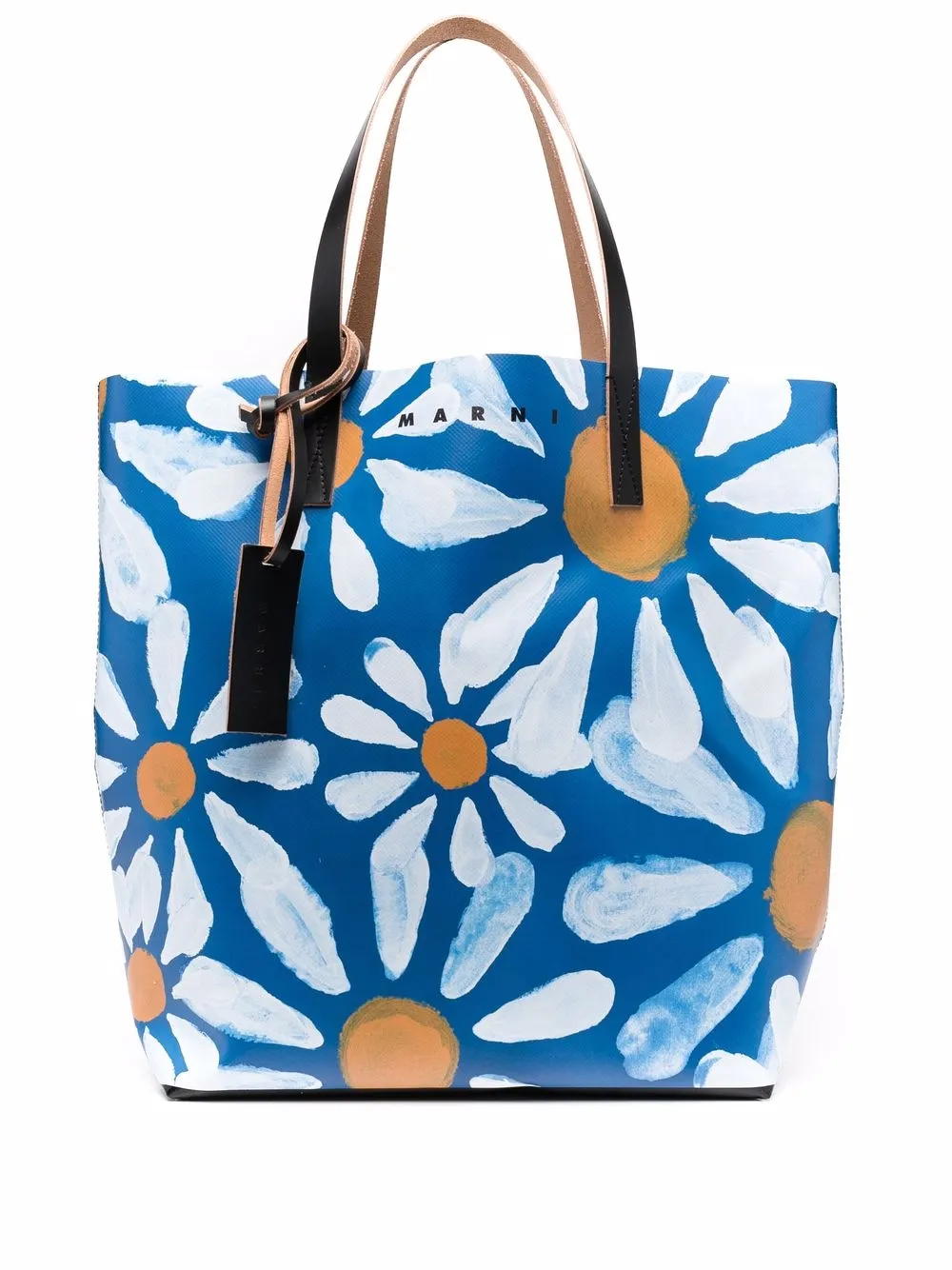 

Marni floral-print tote bag - Blue