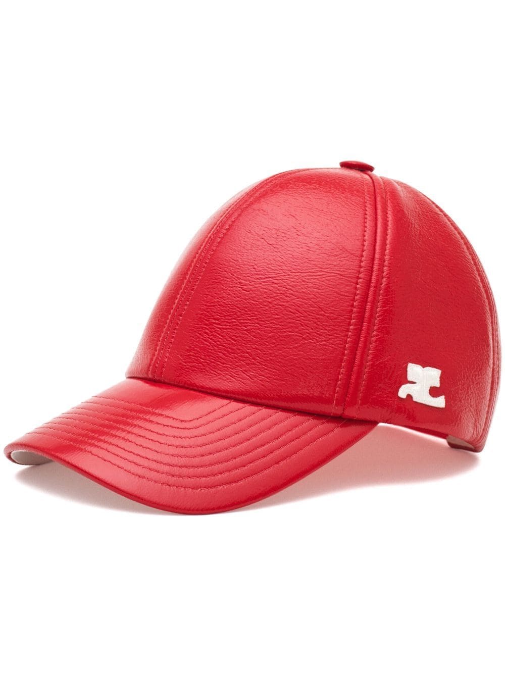 Courrèges Logo Patch Cap In Rot