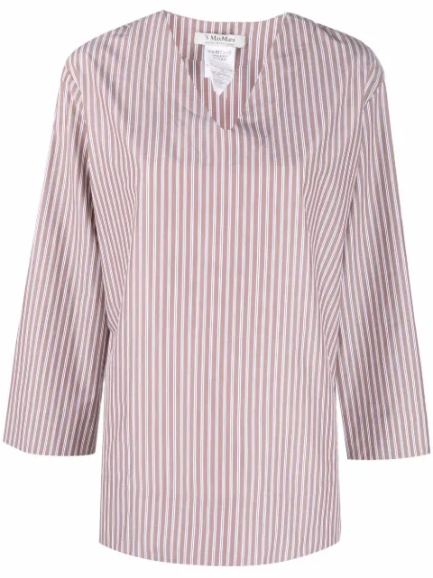 Max Mara blusa oversize con rayas estampadas