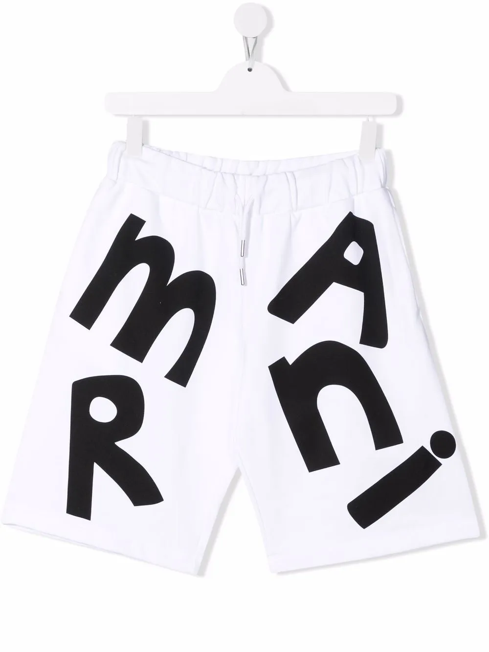

Marni Kids TEEN logo-print track shorts - White